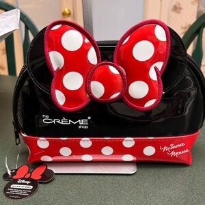 The Crème Shop Minnie Mouse Red and Black Polka Dot Cosmetic Bag